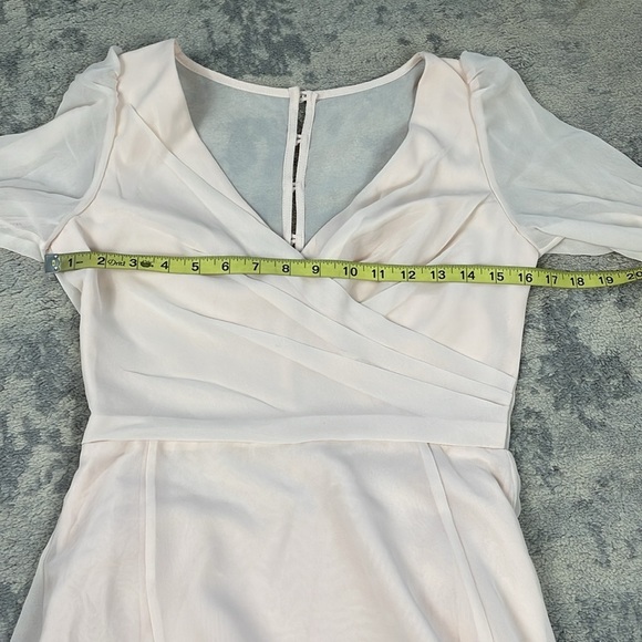 NWT Watters & Watters x BHLDN Nova Maxi Dress Ice Pink Chiffon Sz 2 - Picture 11 of 13